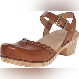 Dansko Marta Mary Jane Clogs Brown Sz 40/9.5-10